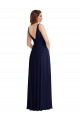 Shop Deep V-Neck Chiffon Maxi Bridesmaid Dress with Front Slit