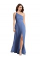 Shop One Shoulder Full Length Maxi Formal Bridesmaid Dress with Flirty Slit