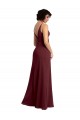 Shop Notched Neckline Empire Waist Chiffon Slip Bridesmaid Dress