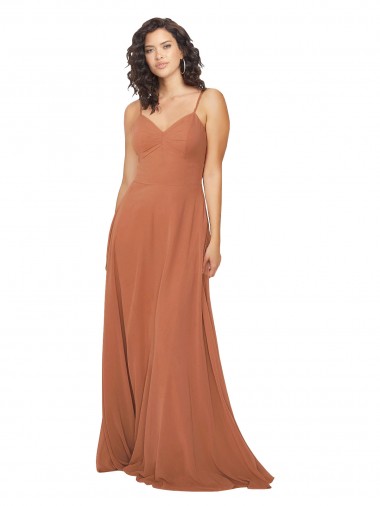 Shop Chiffon Bridesmaid Dress with Tie Back Keyhole