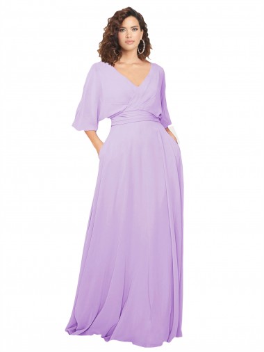 Shop Chiffon Bridesmaid Dress with Ruched Waist