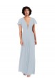 Shop Deep V-Neckline Chiffon Bridesmaid Dress with Flutter Sleeves