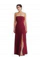 Shop Cuffed Strapless Maxi Formal Bridesmaid Dress with Front Slit