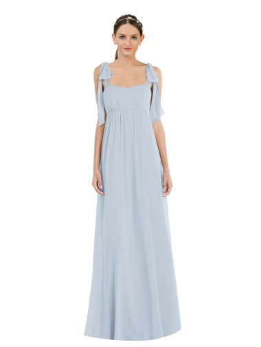 Shop Tie Shoulder Empire Waist Maxi Bridesmaid Dress