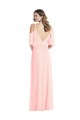 Shop Cold Shoulder Draped Wrap Maxi Bridesmaid Dress