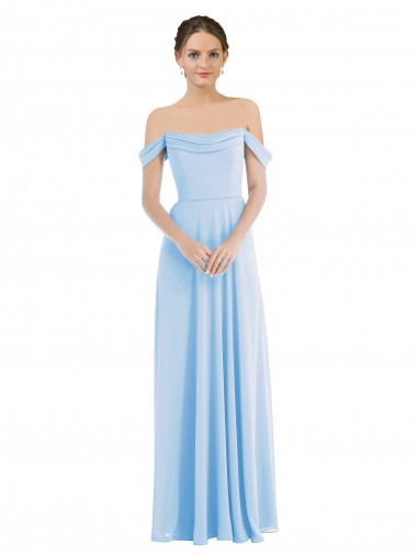 Shop Off the Shoulder Draped Neckline Maxi Formal Bridesmaid Dress