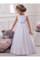 Shop Ivory Ball Gown Bateau Floor Length Flower Girl Dress