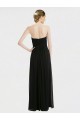 Shop Long Strapless Lace Bodice Bridesmaid Dress with Sweetheart Neckline and Criss-Cross Pleats