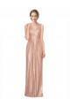 Shop Draped V-Neck Striking Sheath Floor Length Formal Sequin Bridesmaid Dress / Prom Dress