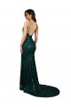 Shop Fishtail Shaped V-Neck Open Back Long Formal Sequin Bridesmaid Dress / Prom Dress