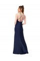 Shop High Neck Satin Bridesmaid Dress / Prom Dress with Strappy Back