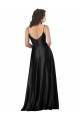 Shop Full Length V-Neckline Formal Silky Satin Bridesmaid Dress / Prom Dress with Full Skirt