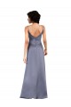 Shop Full Length V-Neckline Formal Silky Satin Bridesmaid Dress / Prom Dress with Spaghetti Straps