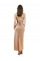 Shop Cowl Neck Formal Silky Satin Midi Length Bridesmaid Dress / Cocktail Prom Dress Low Back