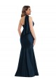 Shop Scarf Neck One Shoulder Formal Silky Satin Mermaid Bridesmaid Dress / Prom Dress with Front Slit