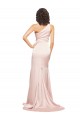 Shop Full Length One Shoulder Long Formal Silky Satin Bridesmaid Dress / Prom Dress with High Split