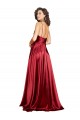 Shop Cowl Neckline Long Formal Silky Satin Bridesmaid Dress / Prom Dress with Spaghetti Straps