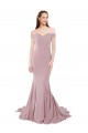 Shop Off the Shoulder Mermaid Long Sweep Train Bridesmaid Dress / Prom Dress