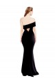 Shop Asymmetrical Draped Off the Shoulder Banded Formal Crepe Bridesmaid Dress / Prom Dress