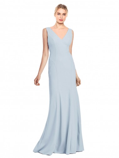 Shop Sleeveless Seamed Bodice Trumpet Bridesmaid Dress / Prom Dress