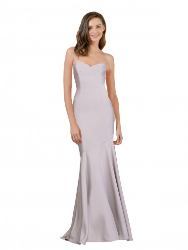 Shop Crepe Mermaid Bridesmaid Dress / Prom Dress with Low Back