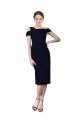 Shop Draped Cross Shoulder Stretch Formal Crepe Cocktail Dress / Homecoming Dress