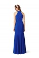 Shop Halter V-Neck Long A-Line Formal Crepe Bridesmaid Dress / Prom Dress