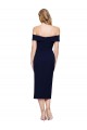 Shop Midi Length Short Formal Crepe Bridesmaid Dress / Cocktail Prom Dress with Side Split