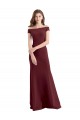 Shop Off the Shoulder Fit and Flare Stretch Crepe Bridesmaid Dress / Prom Dress