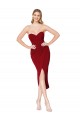 Shop Cocktail Length Sweetheart Mermaid Wrap Formal Crepe Bridesmaid Dress / Prom Dress