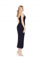 Shop High Neck Spaghetti Straps Formal Crepe Short Cocktail Wrap Bridesmaid Dress / Prom Dress