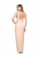 Shop Floor Length Square Neck Long Sheath Formal Crepe Bridesmaid Dress / Prom Dress 