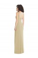 Shop Wide Strap Slash Cutout Empire Formal Crepe Bridesmaid Dress / Prom Dress with Front Slit