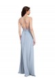 Shop Fit and Flare High Neck Formal Crepe Bridesmaid Dress / Prom Dress with Side Slit