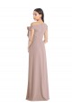 Shop Off the Shoulder Tie Detail Maxi Formal Crepe Bridesmaid Dress / Prom Dress with Front Slit