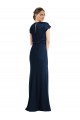 Shop Soft Bow Blouson Bodice Trumpet Formal Crepe Bridesmaid Dress / Prom Dress