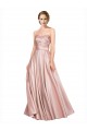 Shop Long Plated Strapless Sweetheat Formal Stretch Satin Bridesmaid Dress / Prom Dress