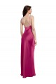 Shop V-Neck Spaghetti Straps Slim Formal Stretch Satin Bridesmaid Dress / Prom Dress with Low Scoop Back