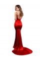 Shop Long Pleated Formal Stretch Satin Bridesmaid Dress / Prom Dress with High Slit