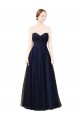 Shop Draped Bodice Sweeheart Long Tulle Bridesmaid Dress