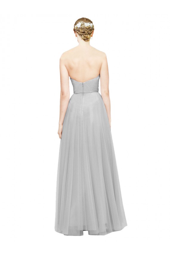 Shop Long Twisted Sweetheart Neckline Tulle Bridesmaid Dress