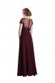 Shop Full Length Beaded and Embroidered Tulle Bodice Long Chiffon Bridesmaid Dress