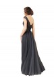 Shop Long Bateau Tulle Bridesmaid Dress with Lace Bodice