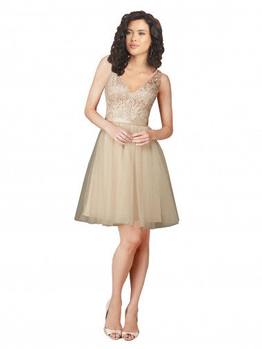 Shop Tulle Bridesmaid Dress with Embroidery and Beading