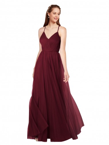 Shop Beach-inspired Sweetheart Tulle Long Bridesmaid Dress