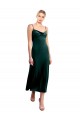 Shop Midi Cocktail Length Cowl Neck Velvet Slip Bridesmaid Dress / Prom Dress