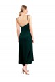 Shop Midi Cocktail Length Cowl Neck Velvet Slip Bridesmaid Dress / Prom Dress