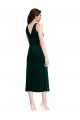 Shop Cowl Neck Velvet Midi Cocktail Length Bridesmaid Dress / Prom Dress