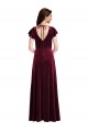 Shop Flutter Sleeve Velvet Maxi Bridesmaid Dress / Prom Dress with Pockets