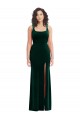 Shop Square Neck Long Velvet Maxi Bridesmaid Dress / Prom Dress